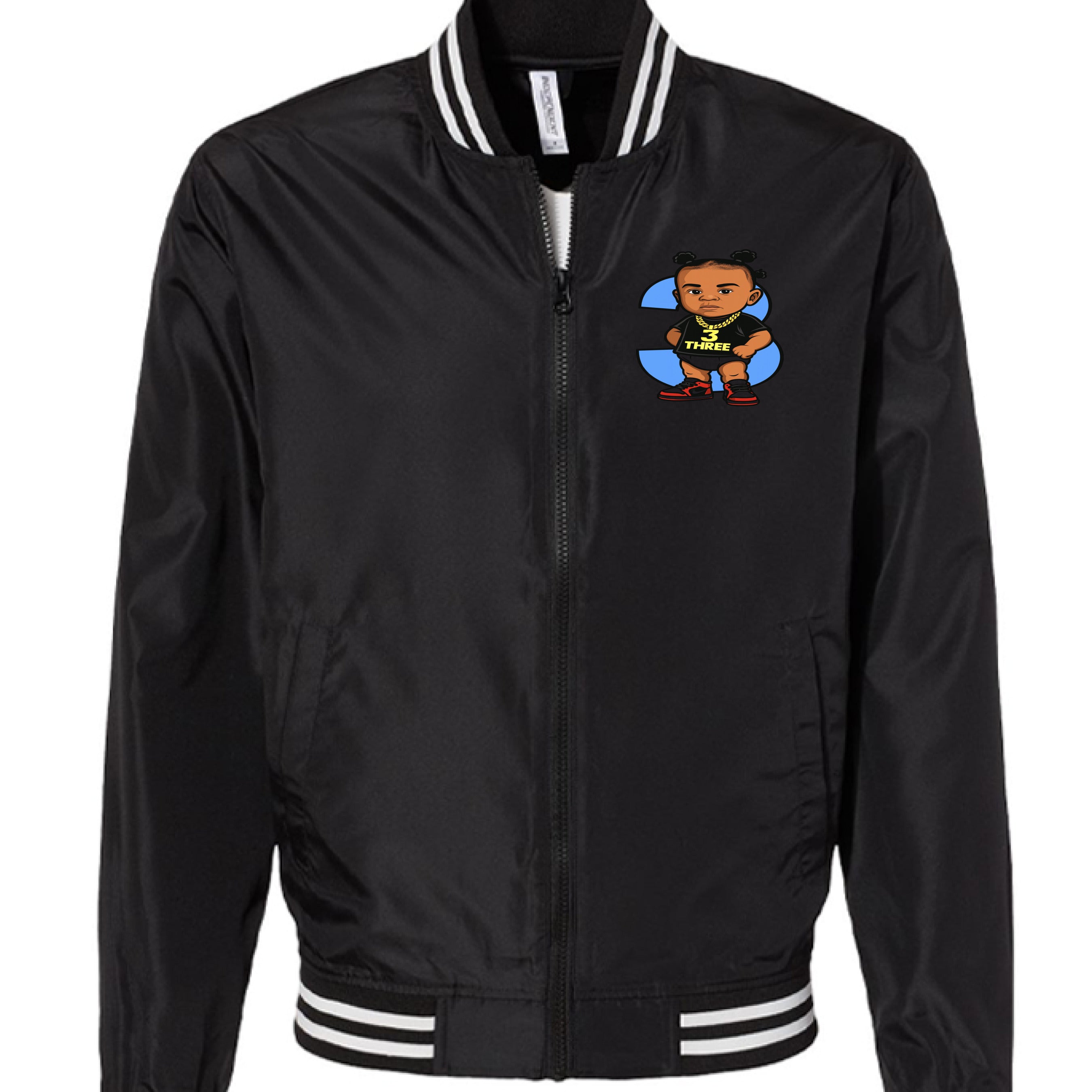 Black/ White Stripe - FRONT